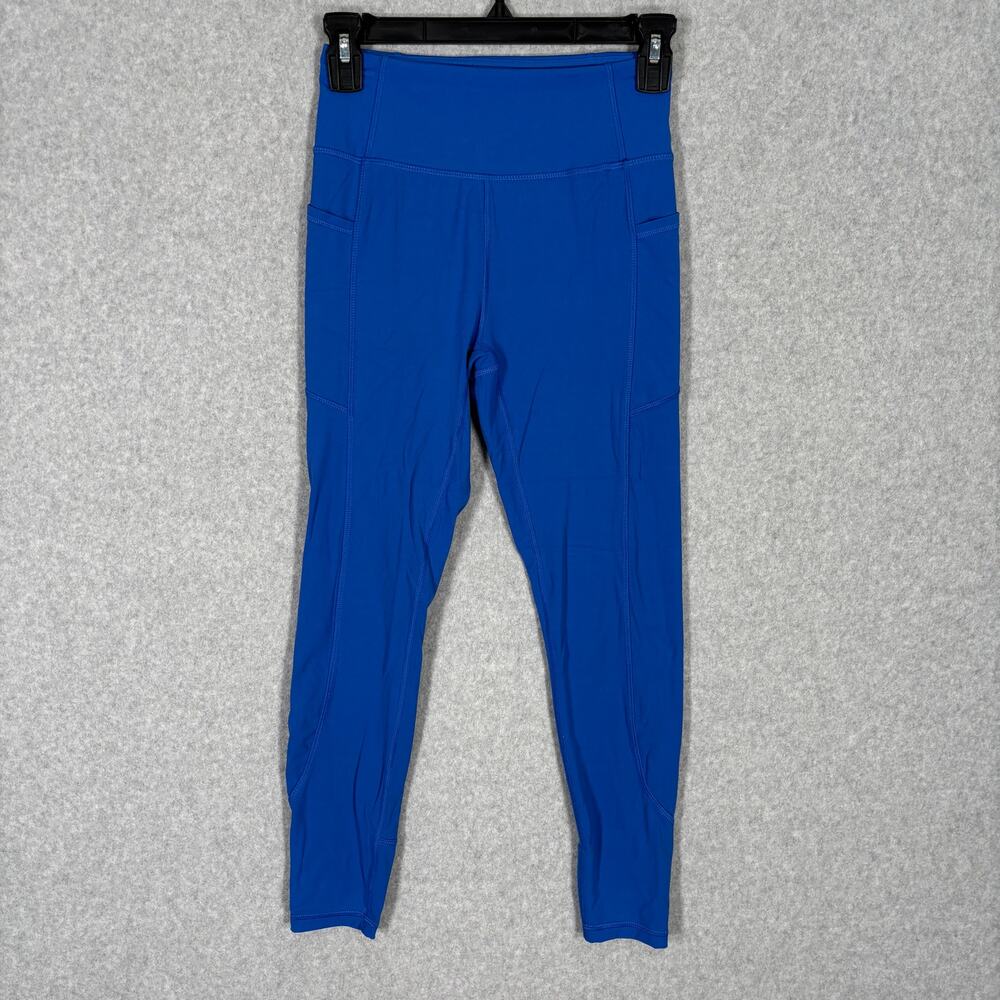 Gottex Leggings Womens XS Blue 7/8 Ankle Yoga Performance Pockets Mid Rise‎ 23"